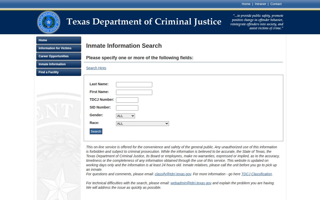 TDCJ offender search for Collin County released inmates